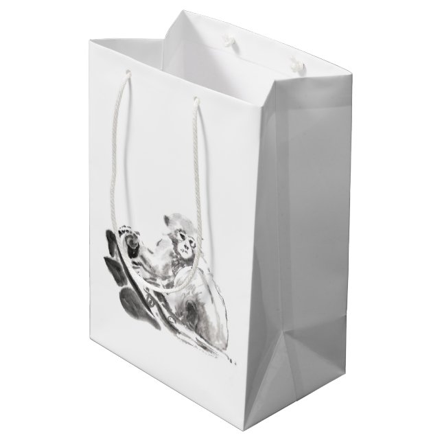 Chinesischer Affenjahr 2016 Mittlere Geschenktüte (Rückseite Schrägansicht)