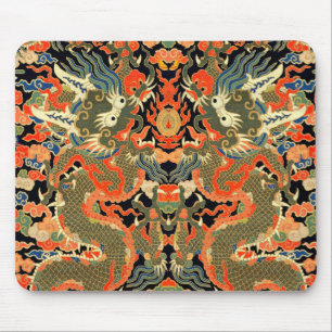 Chinesischer asiatischer Drache Farbige Kunst Mousepad