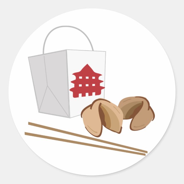 chinesischer Ausstieg Runder Aufkleber (Vorderseite)