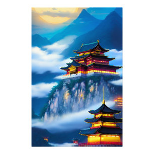 Chinesischer Bergpalast Fotodruck