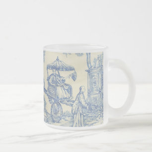 Chinesischer Blauer Toile Mattglastasse