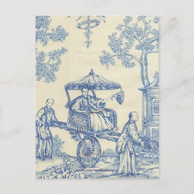 Chinesischer Blauer Toile Postkarte (Vorderseite)
