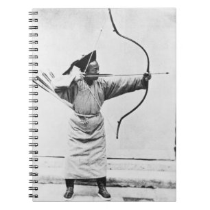 Chinesischer Bogenschütze, c.1870 (b/w Foto) Notizblock