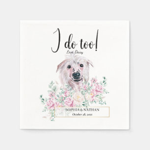 Chinesischer Crested Dog Wedding Cocktail Napkins Serviette