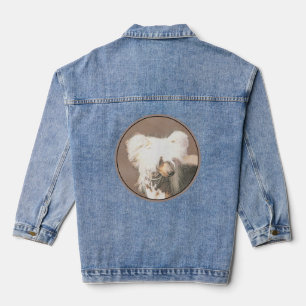Chinesischer Crested Hairless Malerei Original Hun Jeansjacke