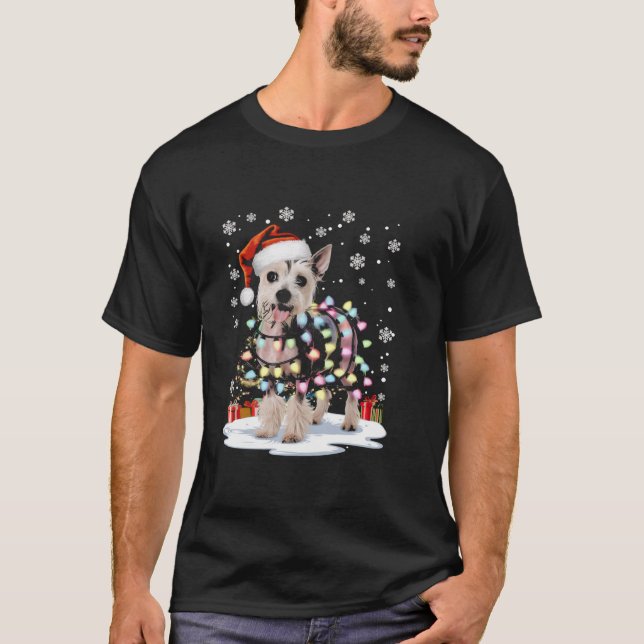 Chinesischer Crested Hund Weihnachten Weihnachten  T-Shirt (Vorderseite)