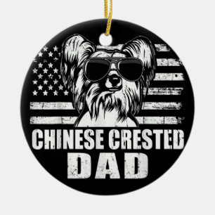 Chinesischer Cresteds Vater Cool Vintage Retro Sto Keramik Ornament