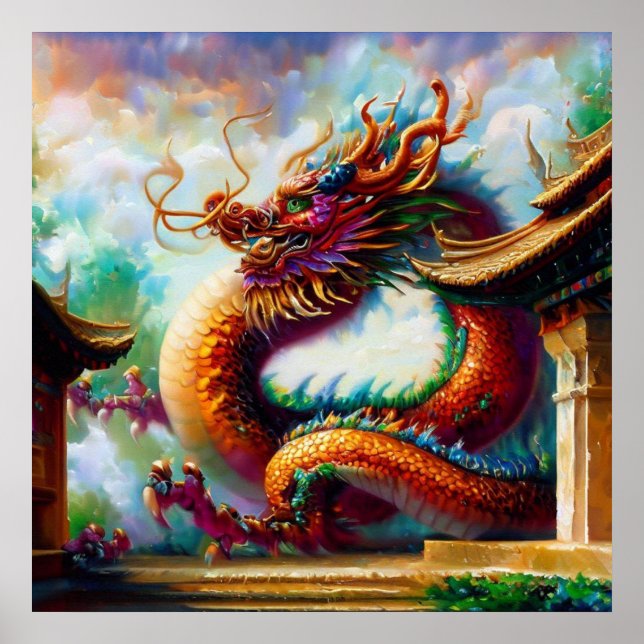 Chinesischer Drache (6) Poster (Vorne)