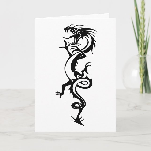 Chinesischer Drache (7) Feiertagskarte (Vorderseite)