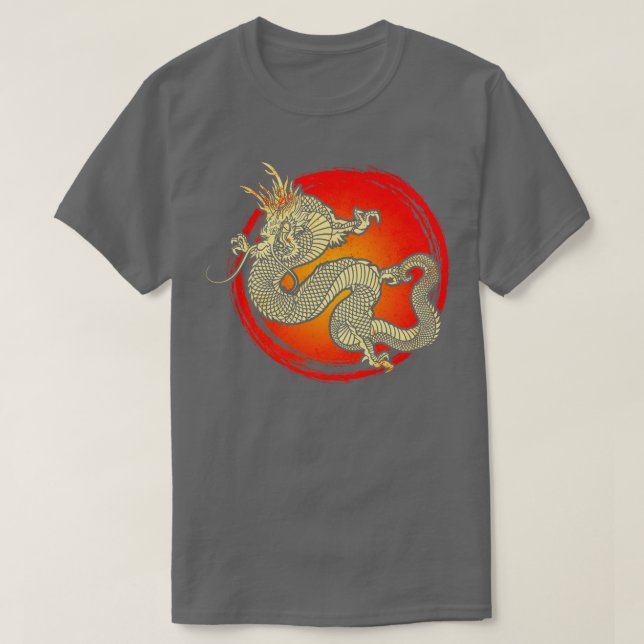 Chinesischer Drache 9 T-Shirt (Design vorne)