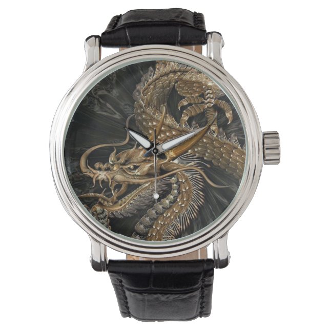 Chinesischer Drache Armbanduhr (Vorderseite)