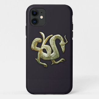 Chinesischer Drache aus alter Bronze iPhone 11 Hülle