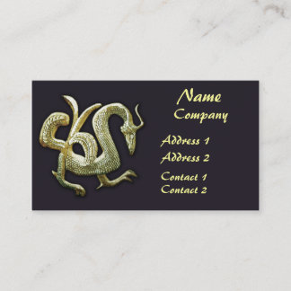 Chinesischer Drache aus alter Bronze Visitenkarte