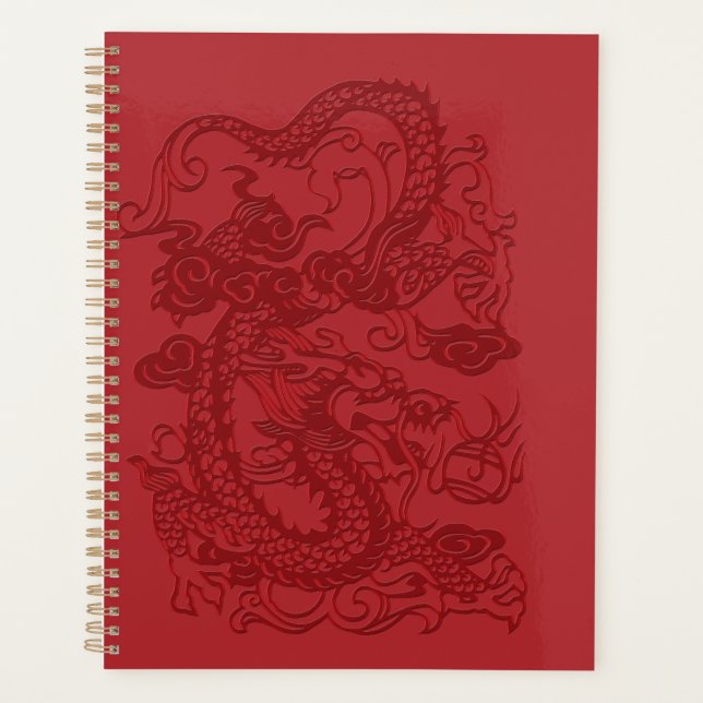 Chinesischer Drache aus Rot Planer (Vorderseite)