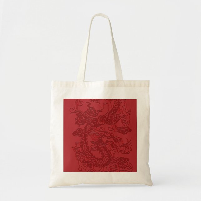 Chinesischer Drache aus Rot Tragetasche (Vorne)