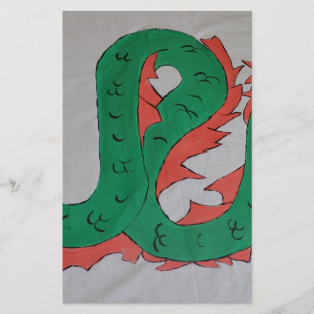 Chinesischer Drache Briefpapier (Vorderseite)