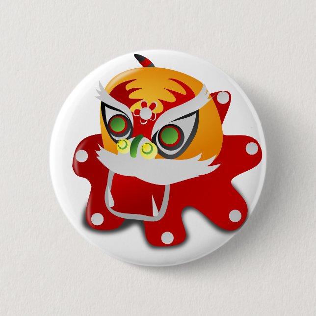 chinesischer Drache Button (Vorderseite)