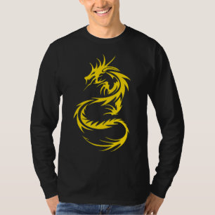 Chinesischer Drache Fantasie Tattoo Gold Mythische T-Shirt