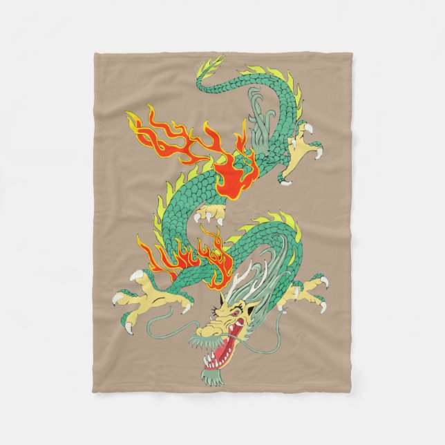 Chinesischer Drache Fleece Blanket (Vorderseite)