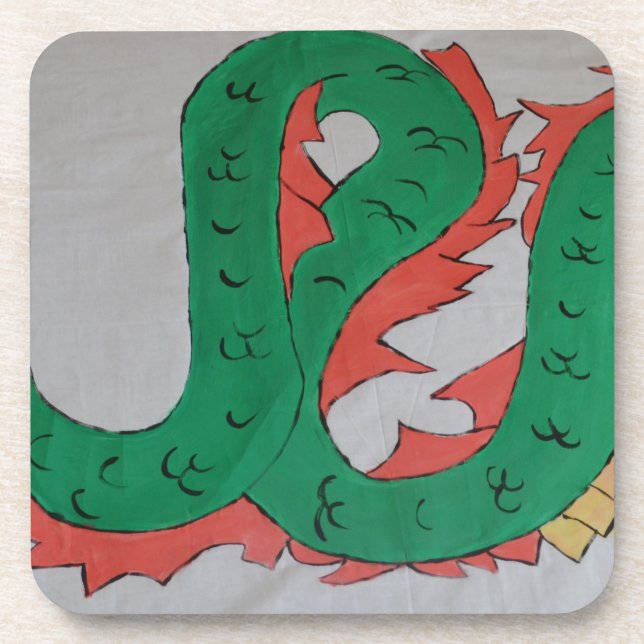 Chinesischer Drache Getränkeuntersetzer (Vorderseite)