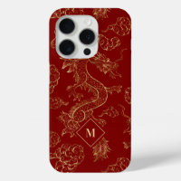 Chinesischer Drache Gold und Dunkelrot