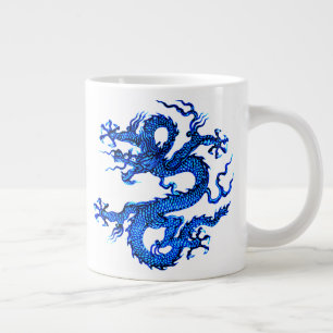Chinesischer Drache, Indigoblau Jumbo-Tasse