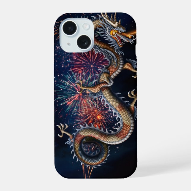 Chinesischer Drache iPhone 15 Hülle (Rückseite)