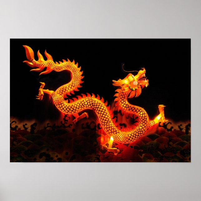 Chinesischer Drache Lantern Poster (Vorne)