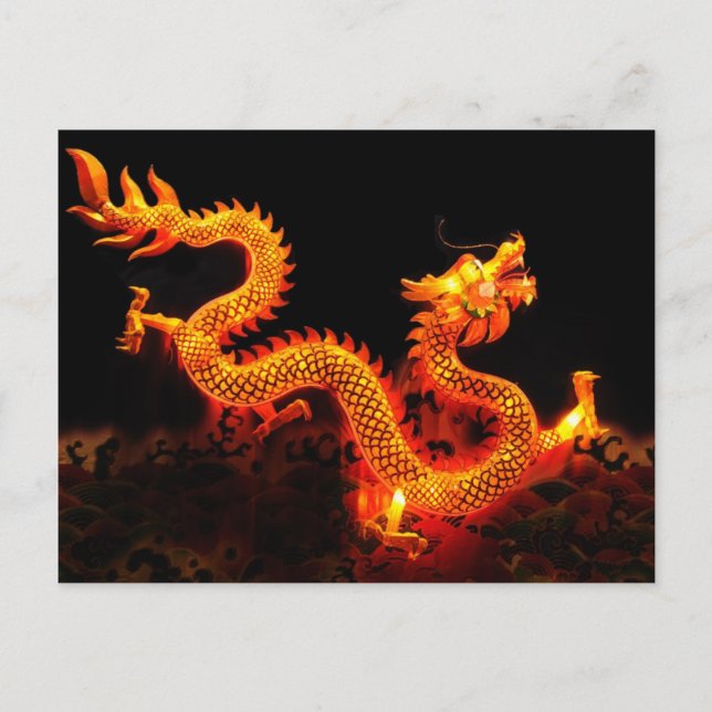 Chinesischer Drache Lantern Postkarte (Vorderseite)
