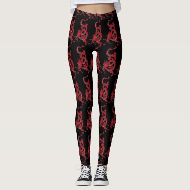 Chinesischer Drache Leggings (Vorderseite)