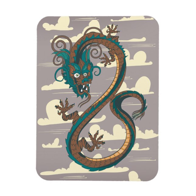 Chinesischer Drache Magnet (Vertikal)