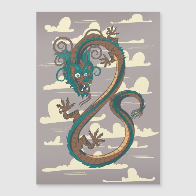 Chinesischer Drache Magnetkarte (Vorderseite)