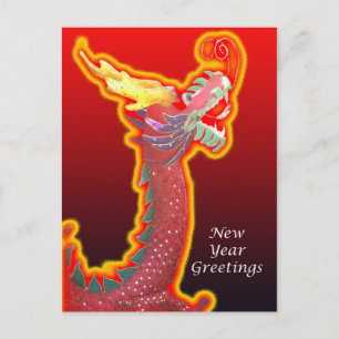Chinesischer Drache - Neujahrskarte Feiertagspostkarte