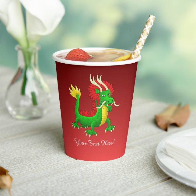 Chinesischer Drache Pappbecher (In Situ)