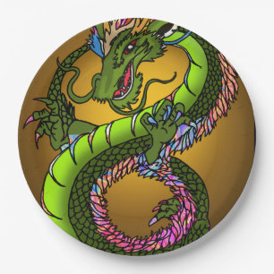 Chinesischer Drache Pappteller