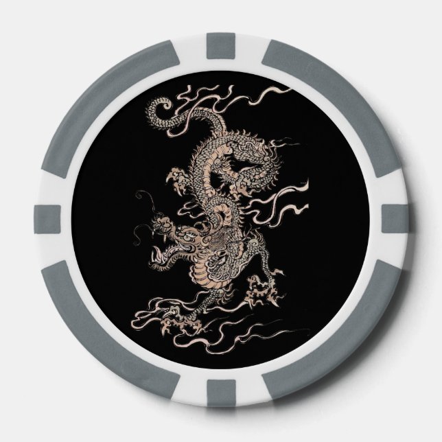 Chinesischer Drache Pokerchips (Vorderseite)