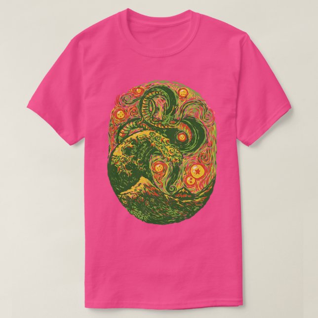 Chinesischer Drache Post Impressionist von Tobe Fo T-Shirt (Design vorne)