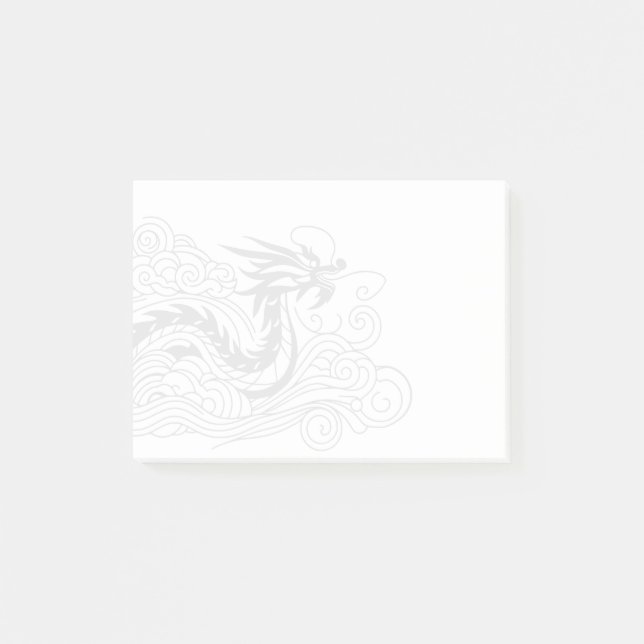 Chinesischer Drache Post-it Klebezettel (Vorderseite)