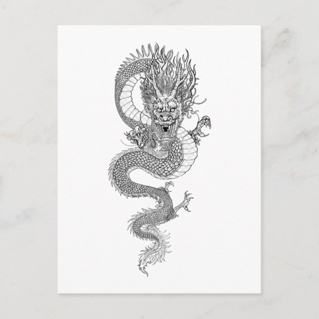 Chinesischer Drache Postkarte (Vorderseite)
