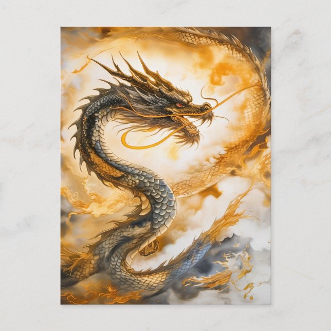 Chinesischer Drache Postkarte (Vorderseite)