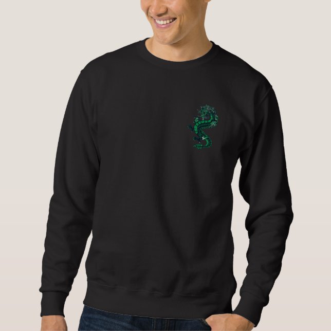 Chinesischer Drache Retro Dragon Grunge ästhetisch Sweatshirt (Vorderseite)