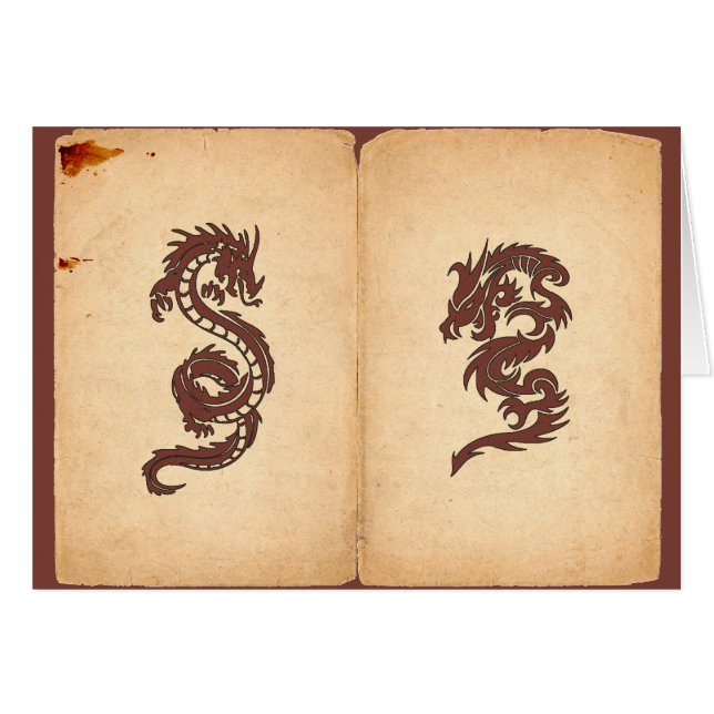 Chinesischer Drache, Roter Drache, Fantasie, Mytho (Vorderseite (Horizontal))