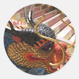Chinesischer Drache Runder Aufkleber