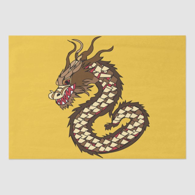 Chinesischer Drache Seidenpapier (Vorderseite)