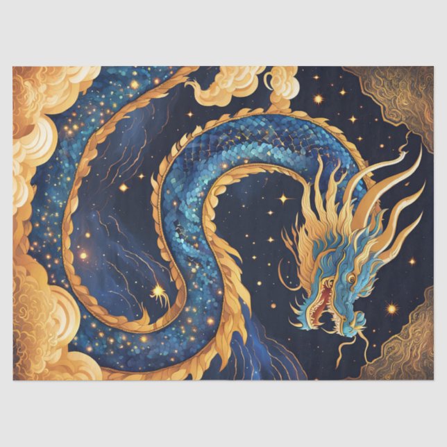 Chinesischer Drache Seidenpapier (Vorderseite)