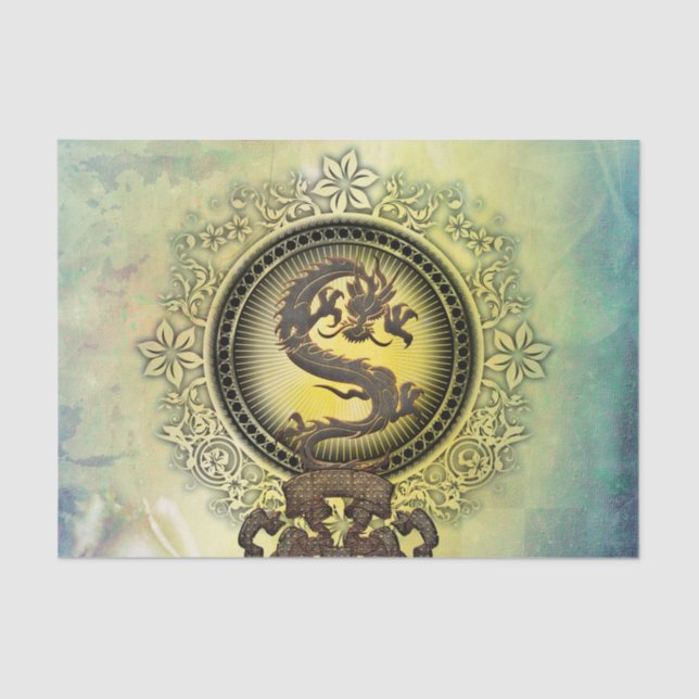Chinesischer Drache Seidenpapier (Vorderseite)