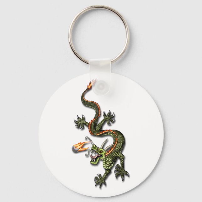 Chinesischer Drache und Perle Schlüsselanhänger (Vorderseite)