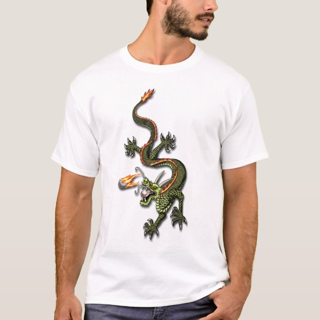 Chinesischer Drache und Perle T-Shirt (Vorderseite)