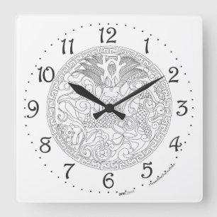 Chinesischer Drache Wanduhr