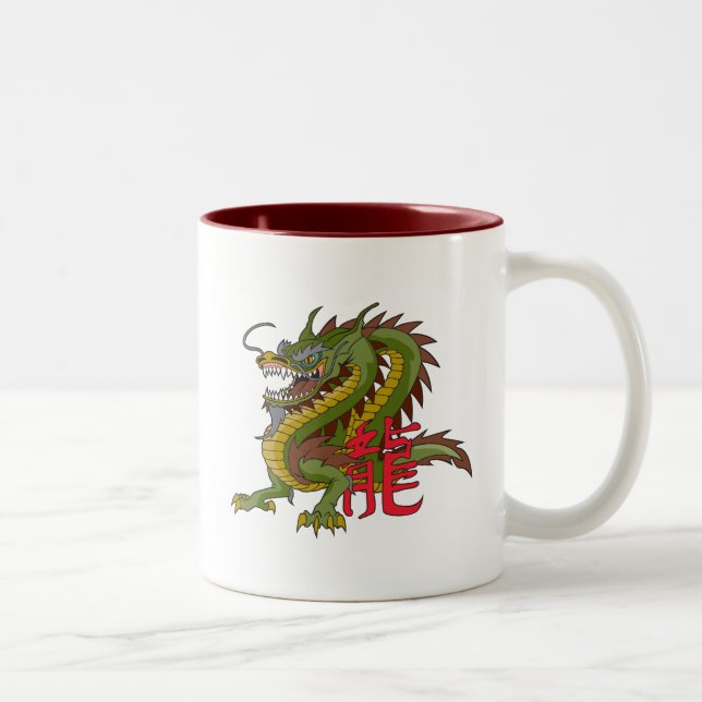 Chinesischer Drache Zweifarbige Tasse (Rechts)